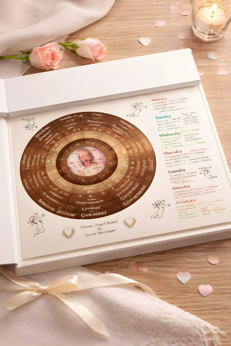 The Divine Angel Pendulum Board and Rose Quartz Pendulum