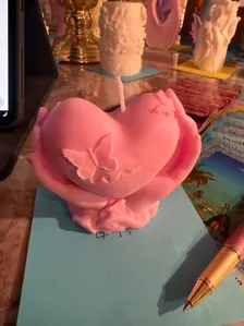 Butterfly Heart Hand Candle