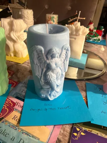 Angel of the Heart Pillar Candle
