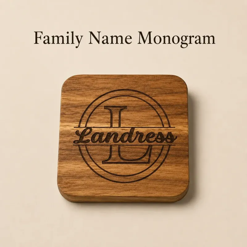 Personalized Wooden Coasters - Set of 4