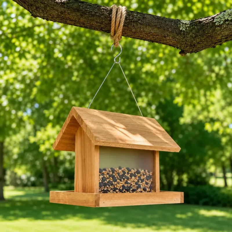 Cedar Window Bird Feeder