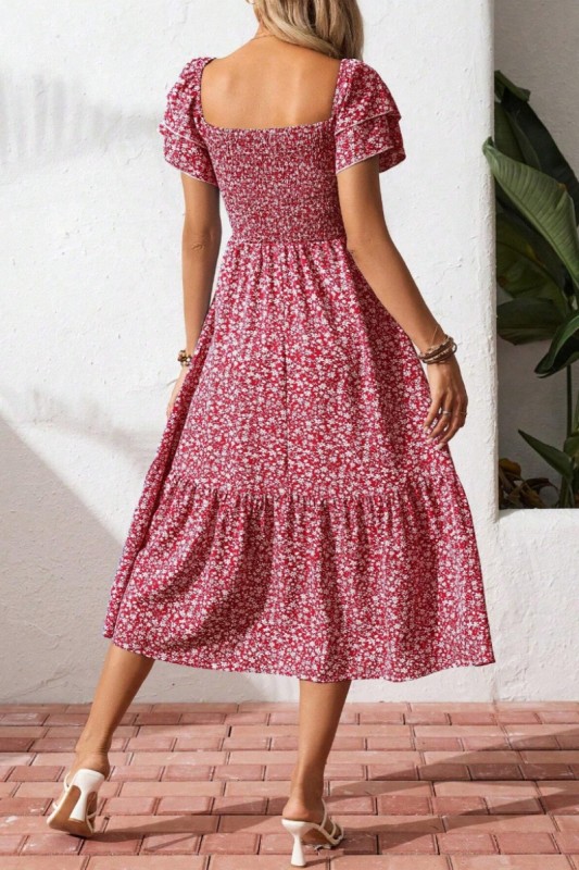 Aurora Bloom Organza Maxi Dress