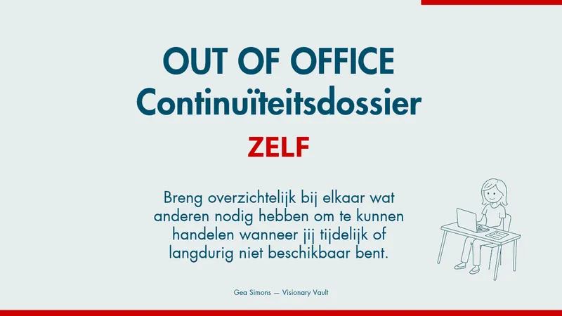 OUT OF OFFICE Continuïteitsdossier | Zelf