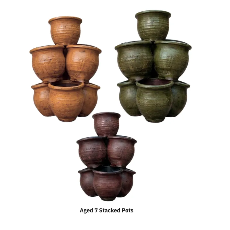 Stacked (7) Pots Aged #30 
