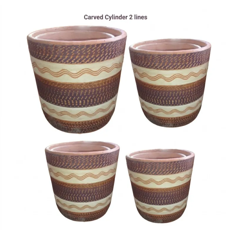 Carved Cylinder - Dos Marron