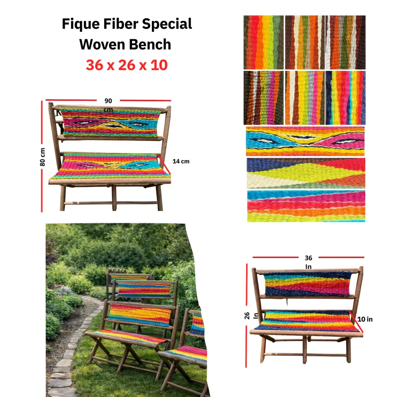 Fique Fiber Special Woven Bench - large