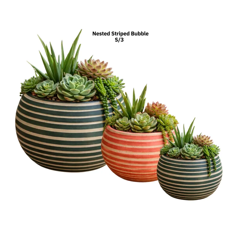 Suc Baked Nested Striped Bubble S/3