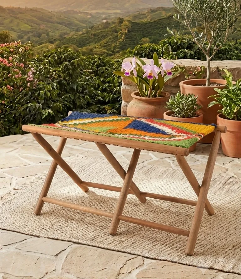 Fique Fiber Special Woven Bench - Backless