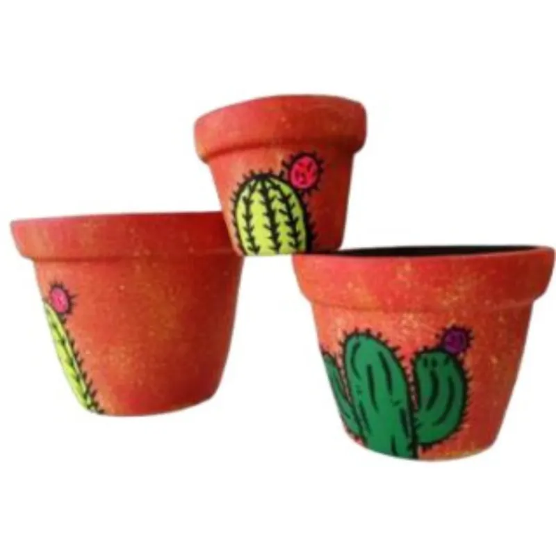 Cactus -  Chime pot S/4 varnished 