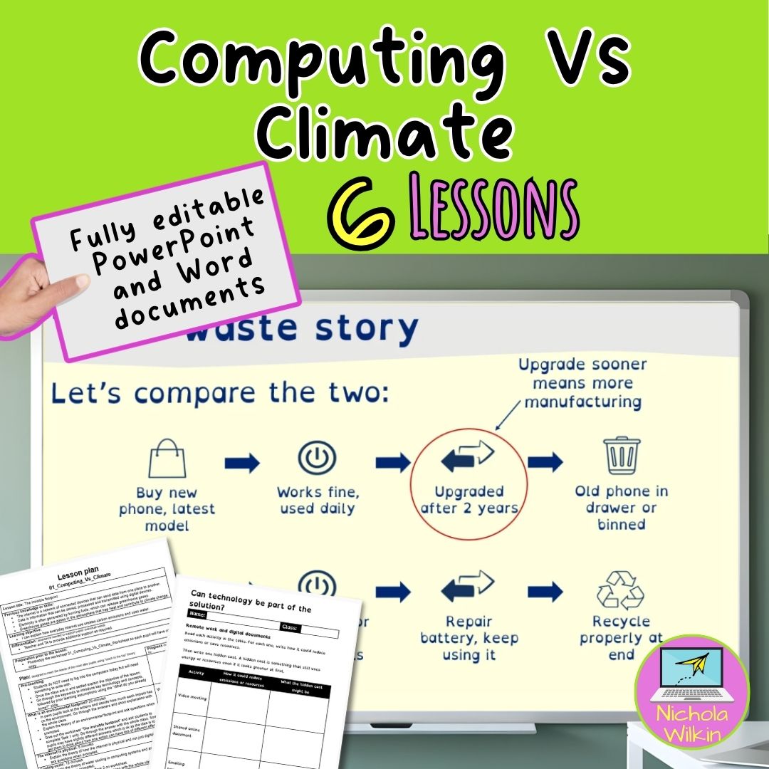 Computing vs climate KS3 lessons: the environmental impact of digital technology