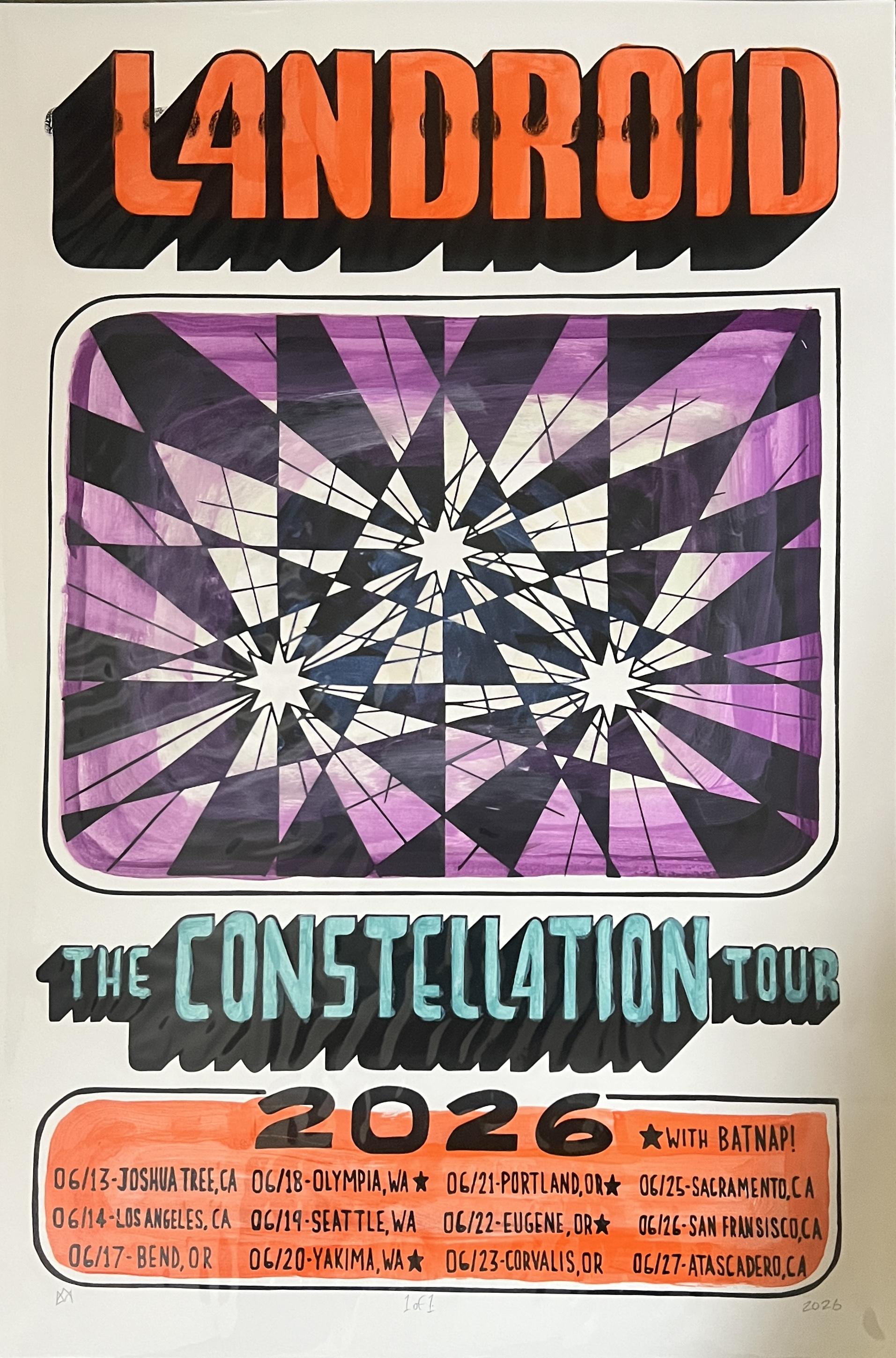 Handpainted Constellation Tour Poster by Lucas Woodaman