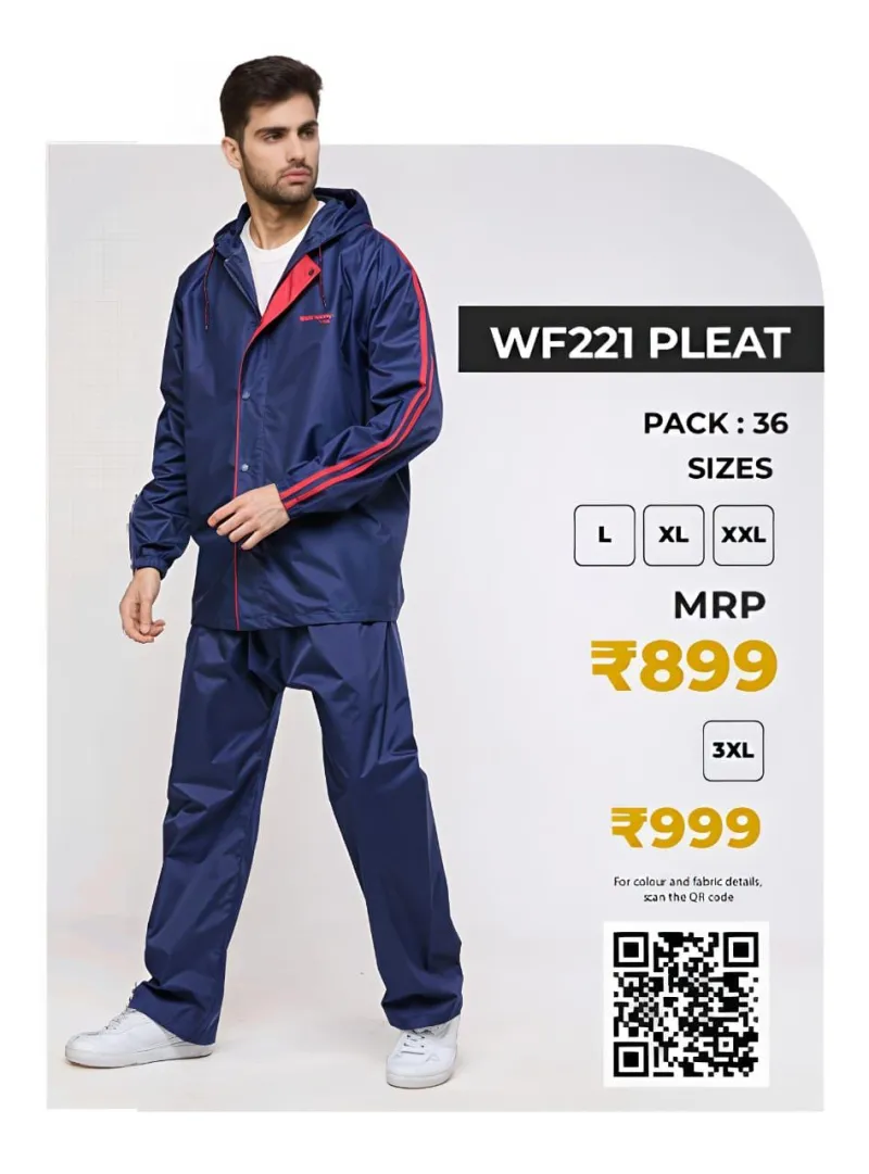 Navy & Red Sport Zeel - Raincoat
