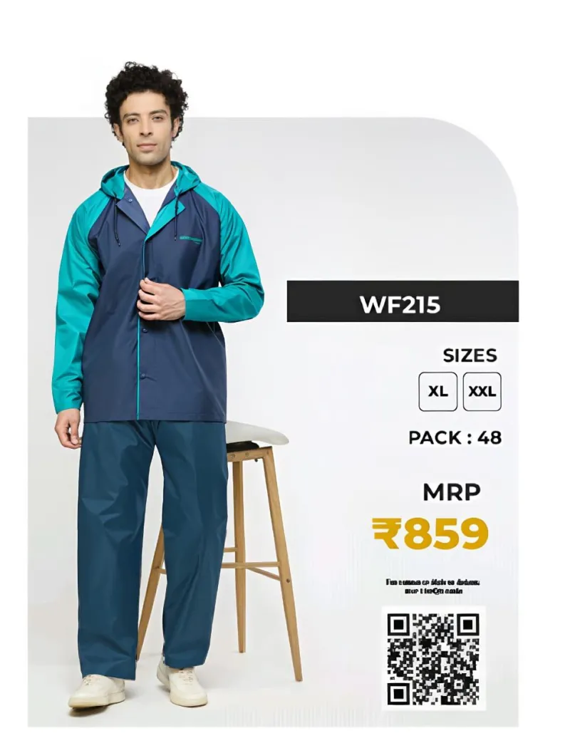 NavyAqua Lite Zeel Raincoat