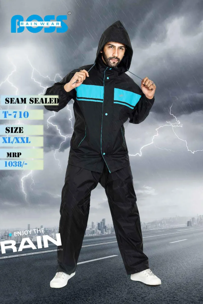 Bluestripe Seam-Sealed Raincoat