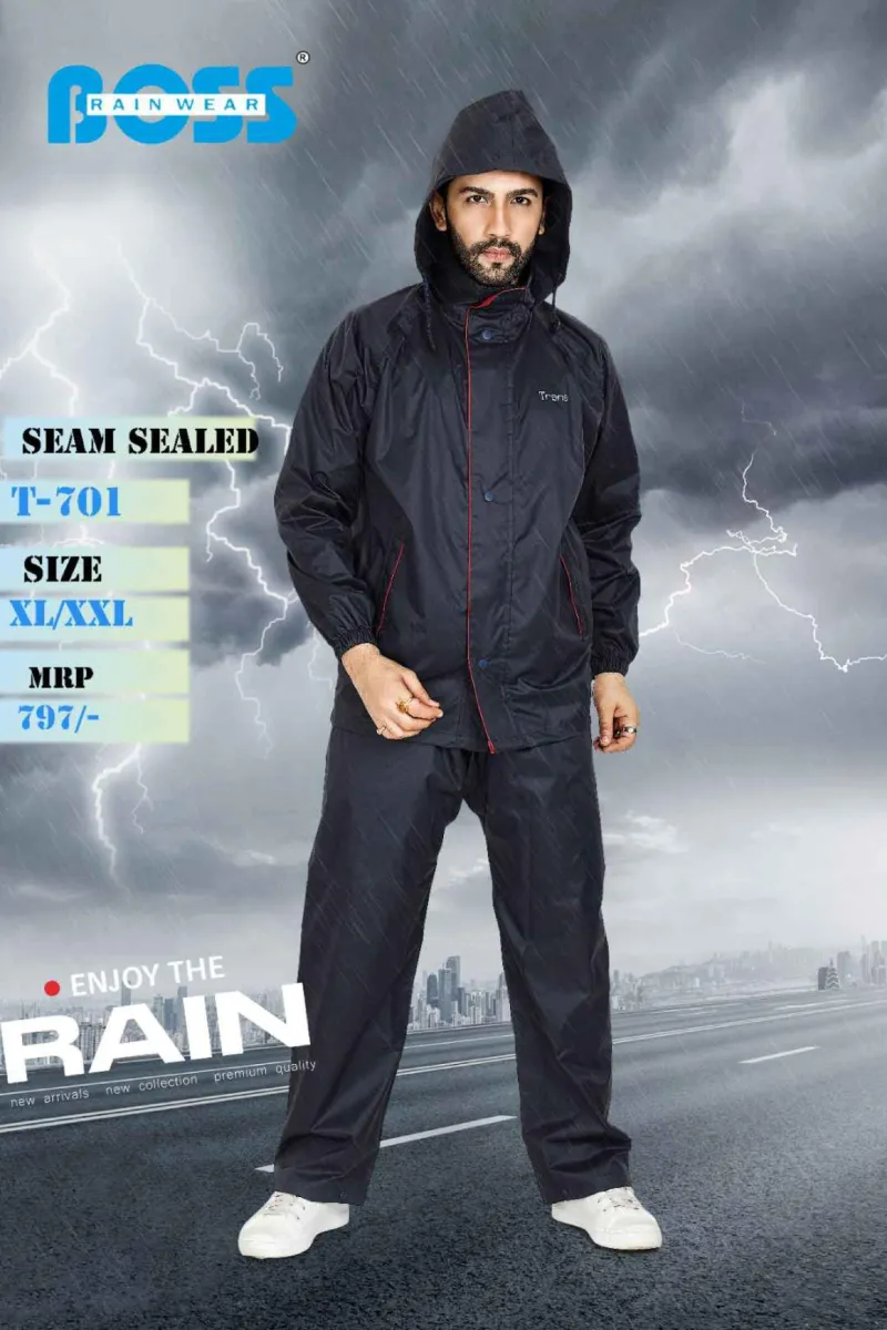 Black Pro Seam-Sealed Raincoat
