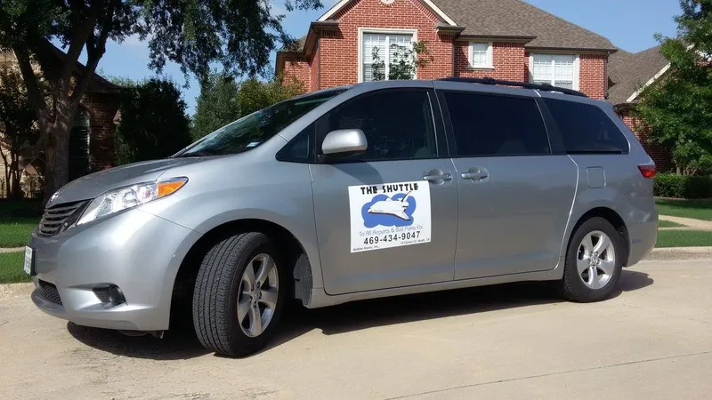 Silver Toyota Sienna minivan from The Shuttle in Rockwall, TX
