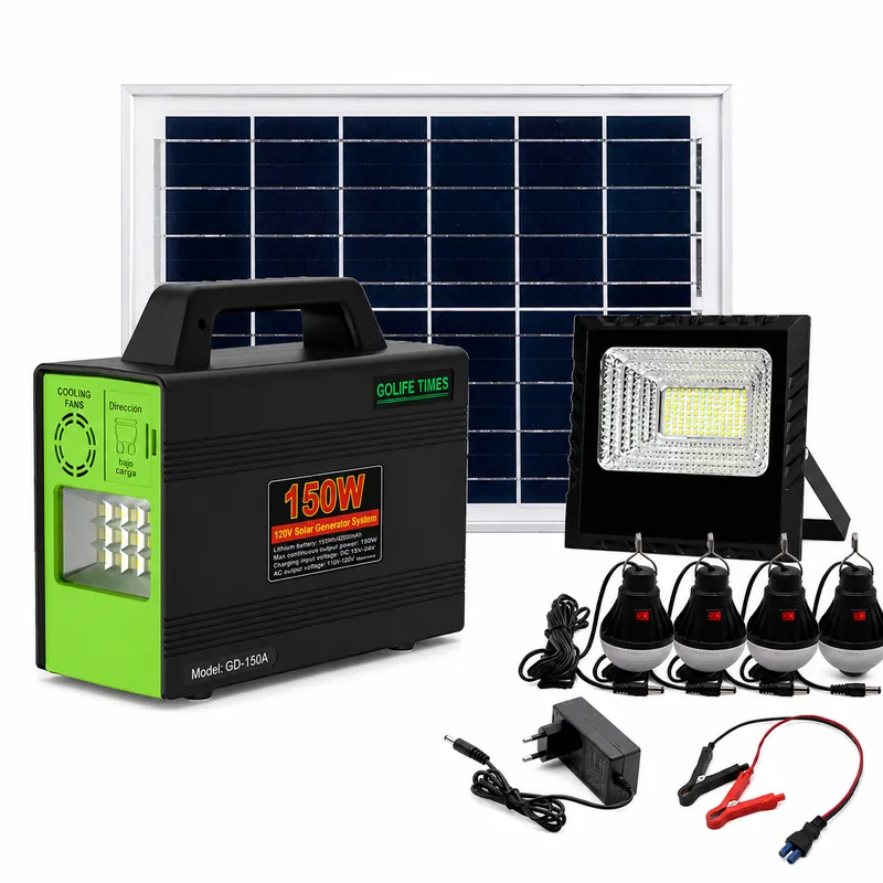 KIT BATERIA DE EMERGENCIA CON PANEL SOLAR