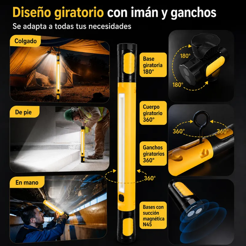 Luz led magnetica de trabajo para mecánico