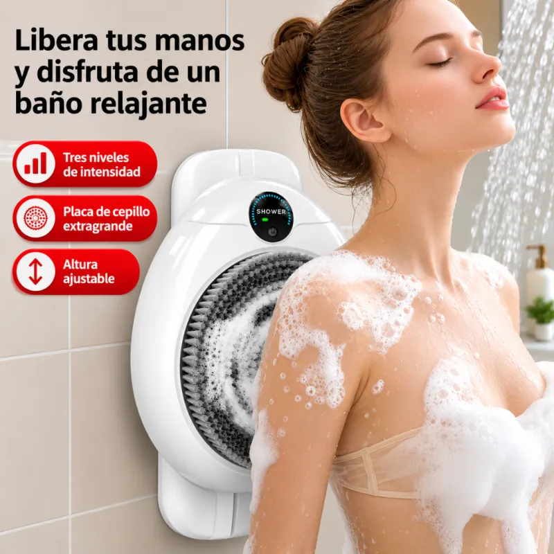Cepillo de espalda electrico para pared de ducha