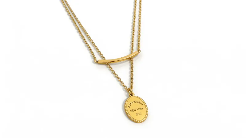 Layered Gold Pendant Necklace