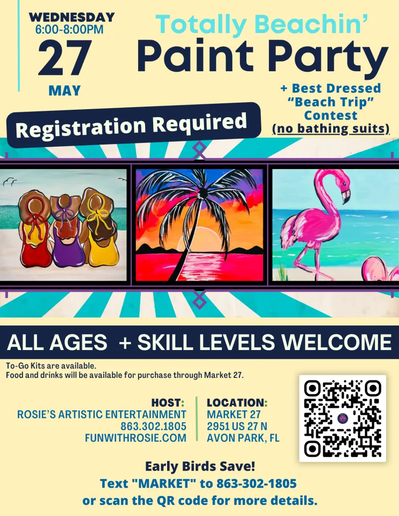 05.27.26 Totally Beachin' Paint Party at Market 27