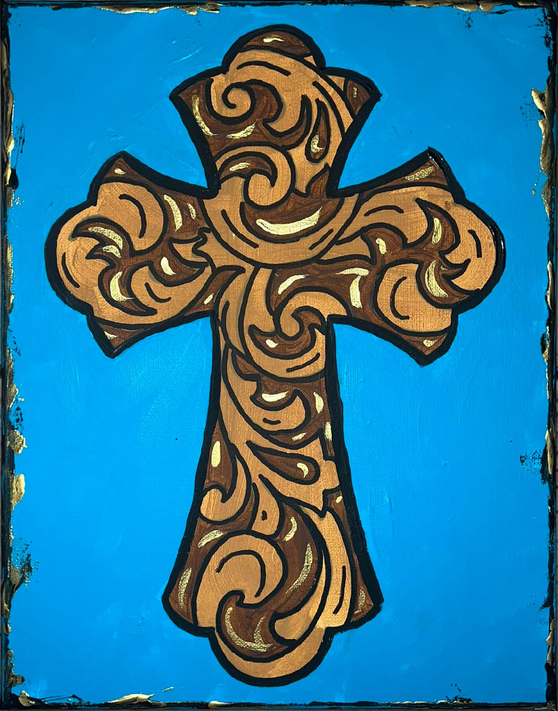 Embossed Cross