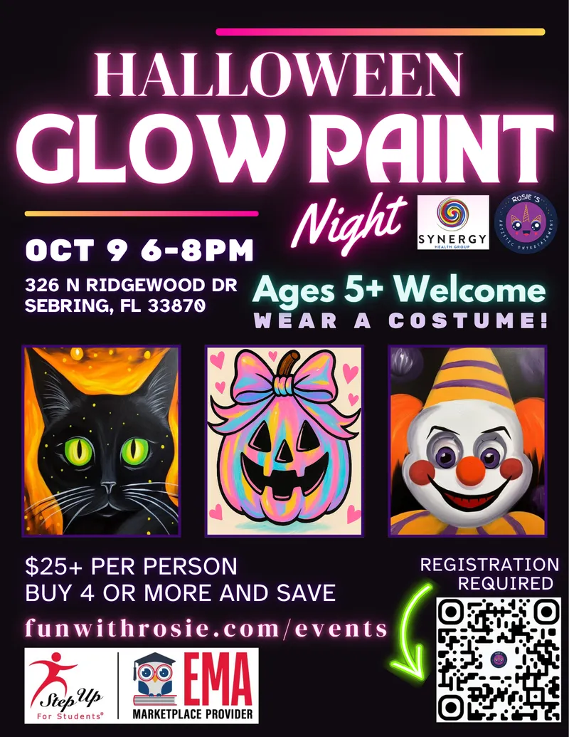 10.09.26 Halloween Glow Paint Night at Synergy