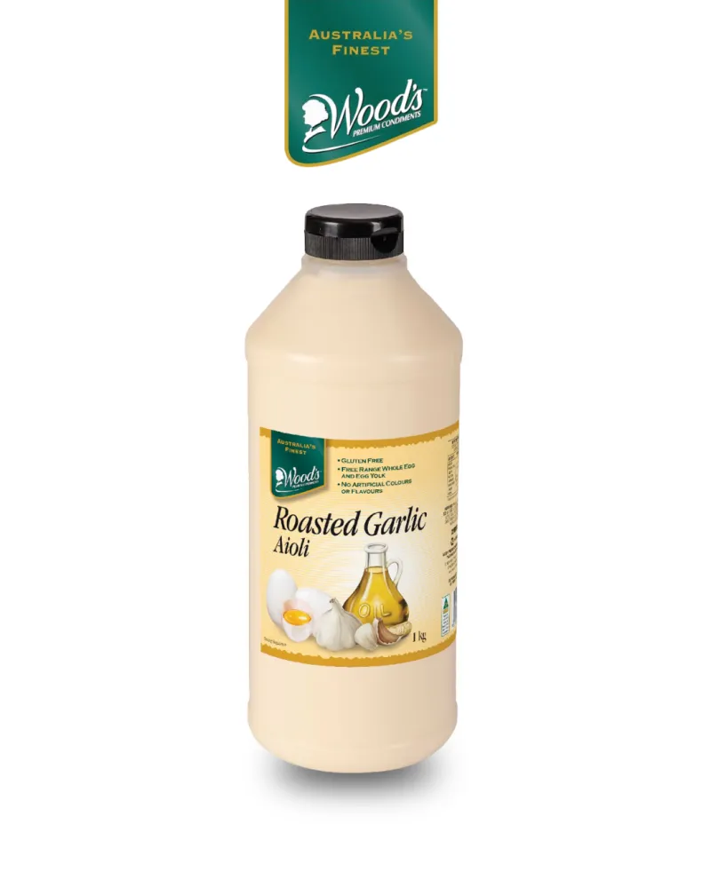 Wood's Roasted Garlic Aioli Sauce (1L)