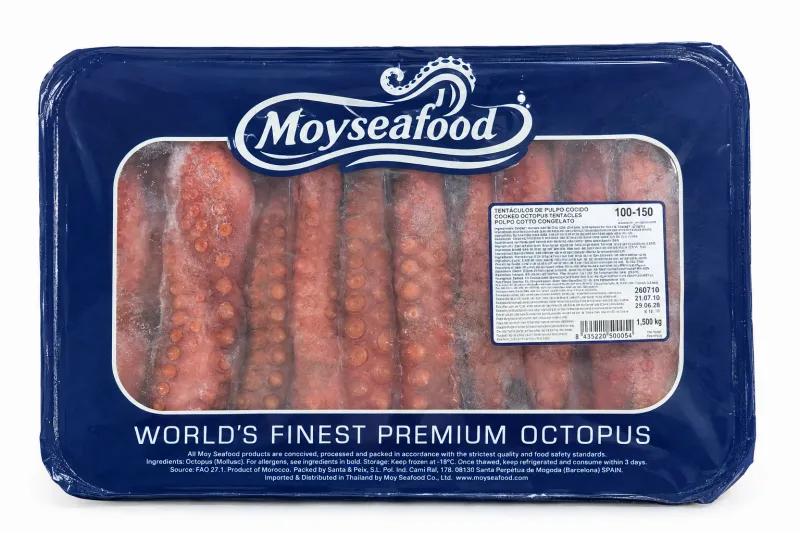 MOYSEAFOOD Cooked Octopus Tentacle, 130g x 12pcs (1.5kg)