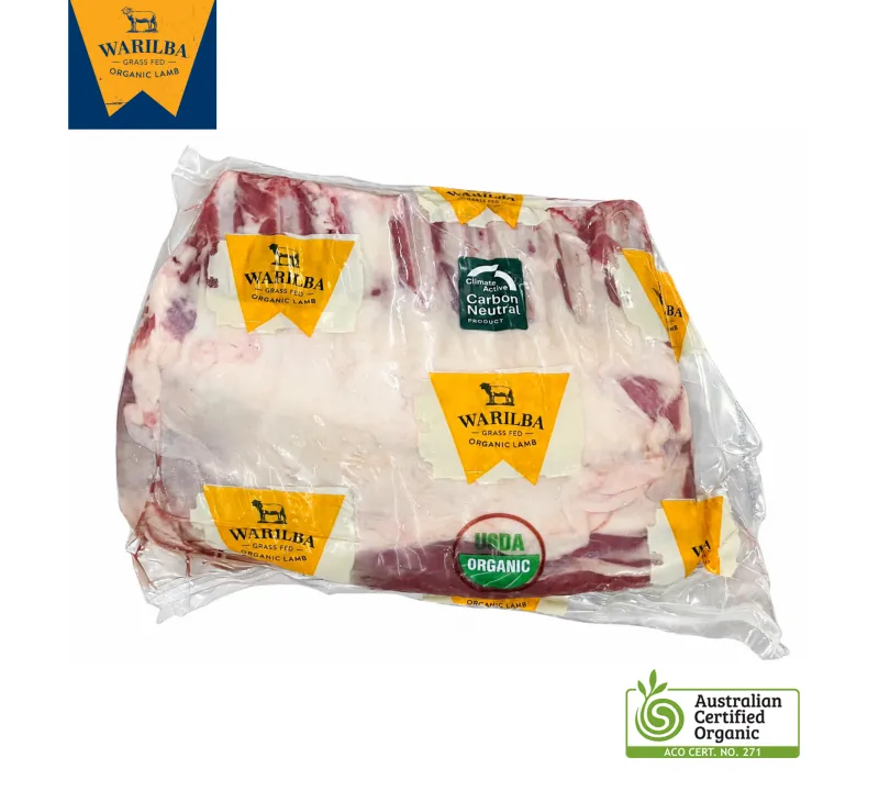 Warilba Organic Grass-Fed, Lamb Rack Frenched Cap Off (800-900g)