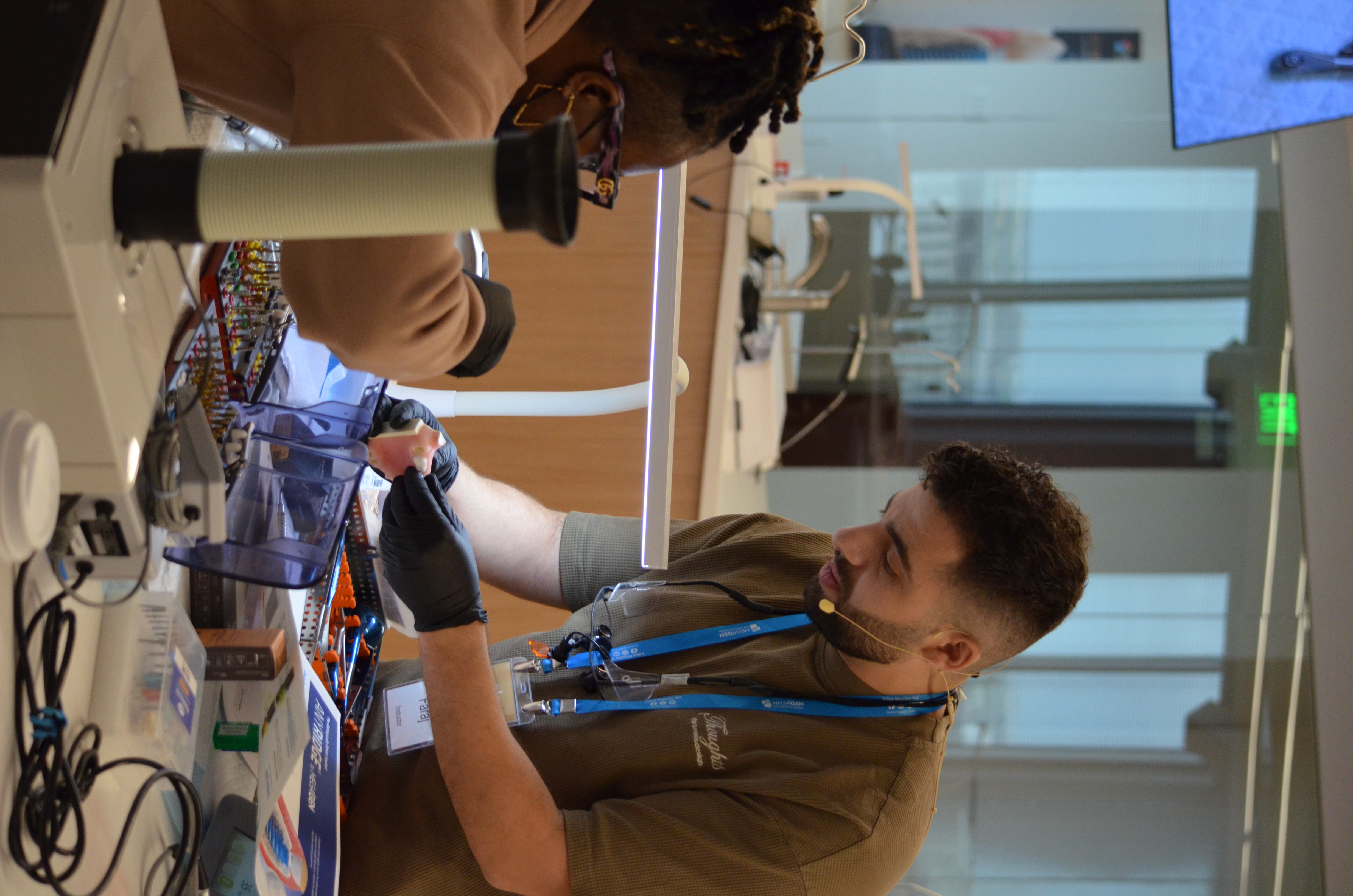 Dr. Faraj teaching implant technique to practicing dentists