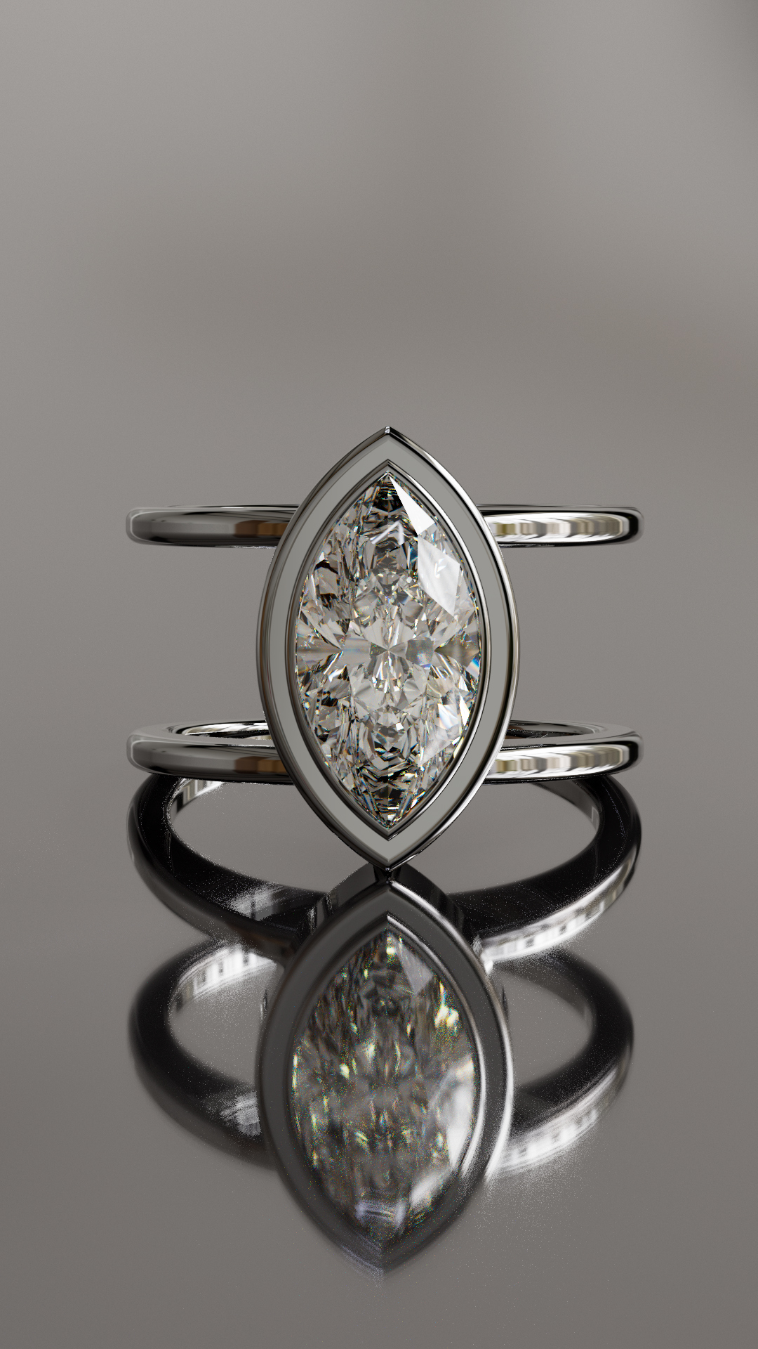 Custom Large Moissanite Smart Ring Jacket