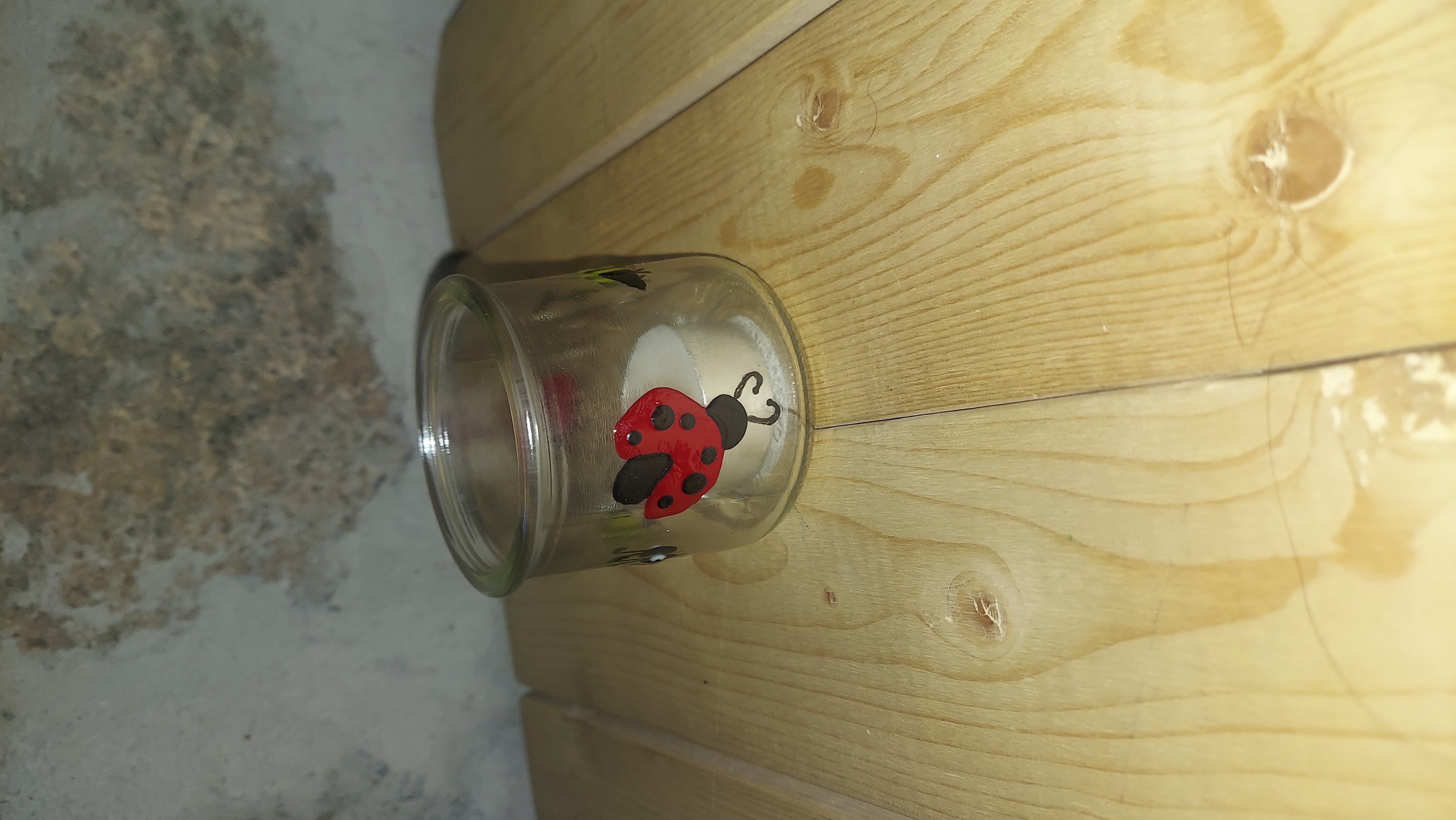 Flying Ladybug and Bees Candle