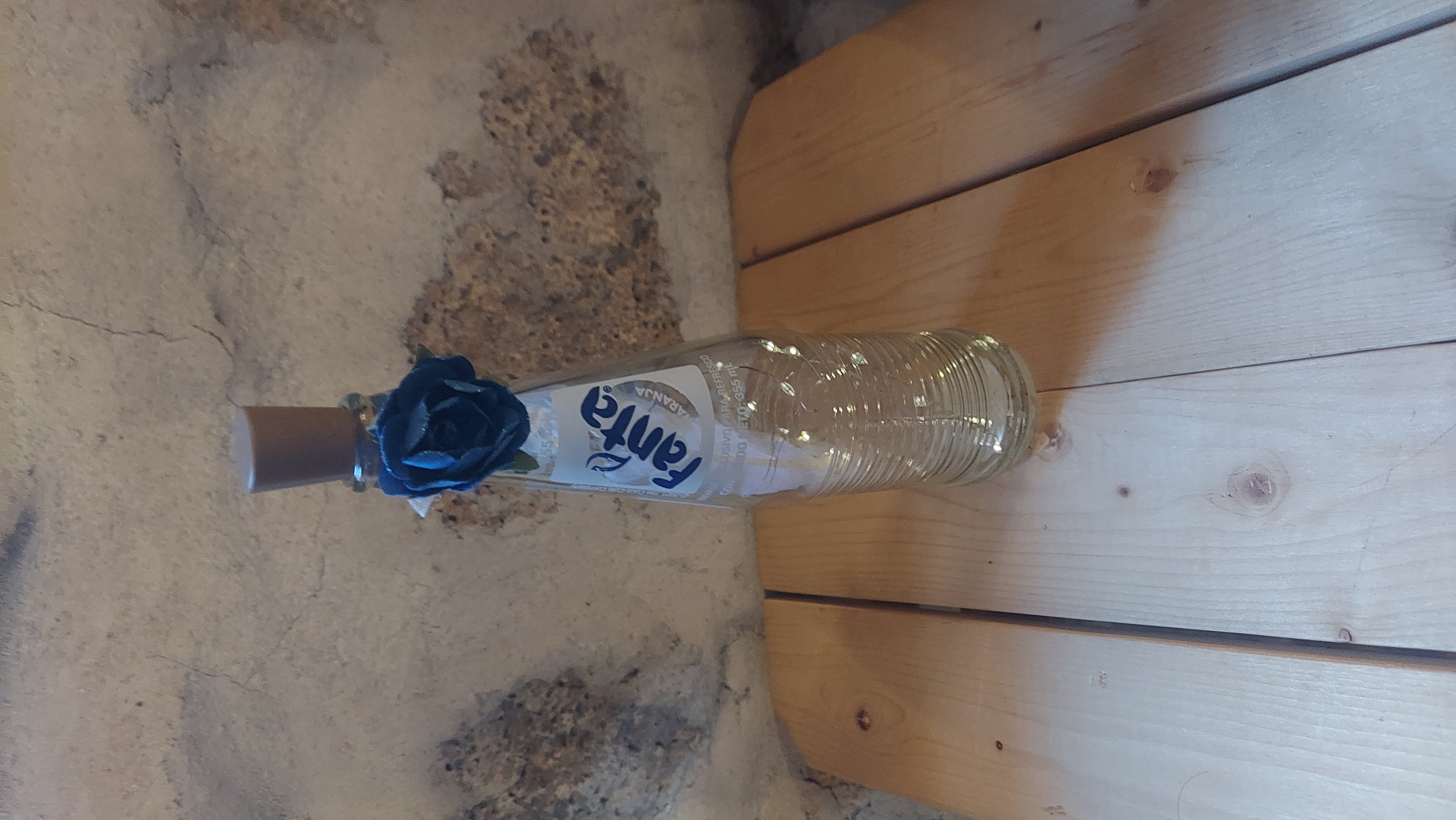 Fanta Fairy Jar with Blue Flower