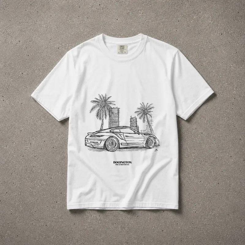 Palm Run White T-Shirt