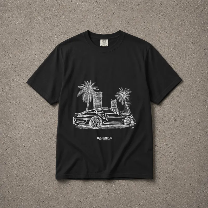 Palm Run Black T-Shirt