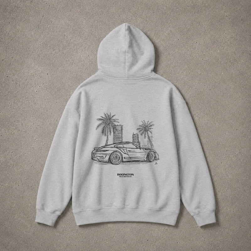 Palm Run Grey Hoodie