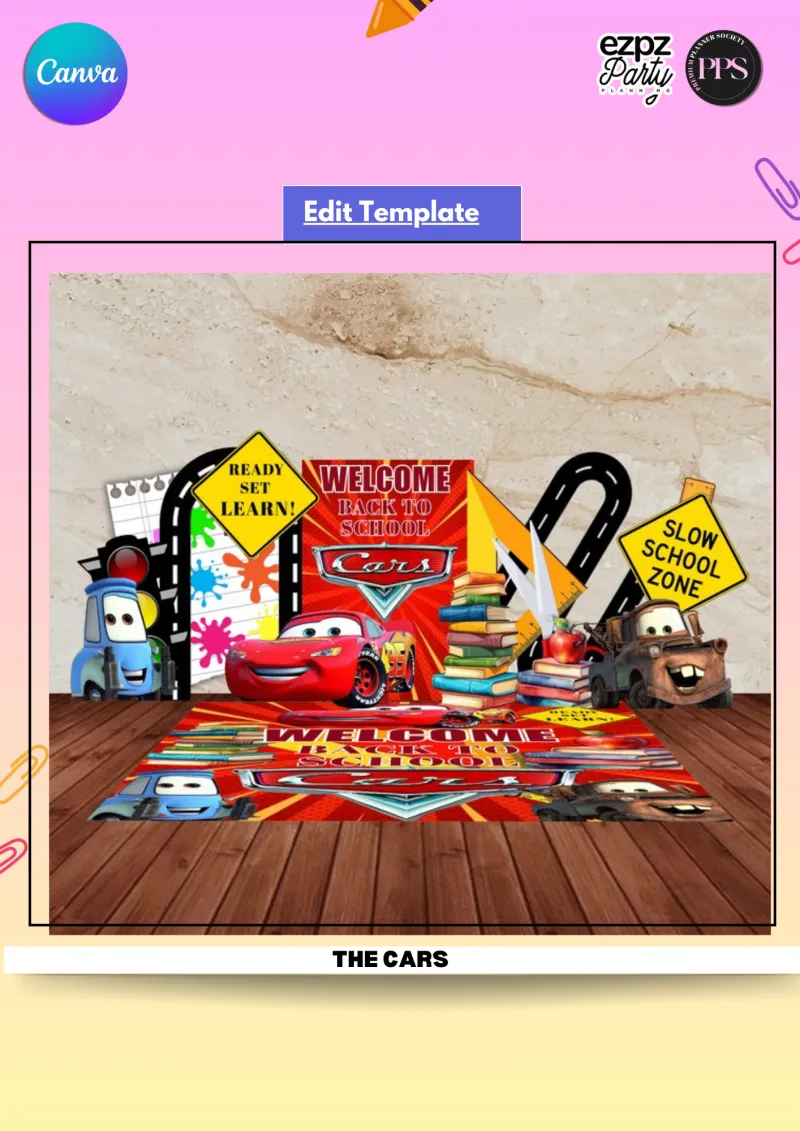 Back to School Cars Template