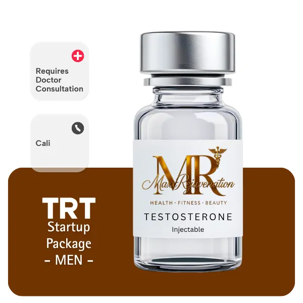 TRT CALI Men's Startup Package 60 days (Consult, Labs, Cypionate 200mg/mL 10mL + Anastrozole 24×1mg)