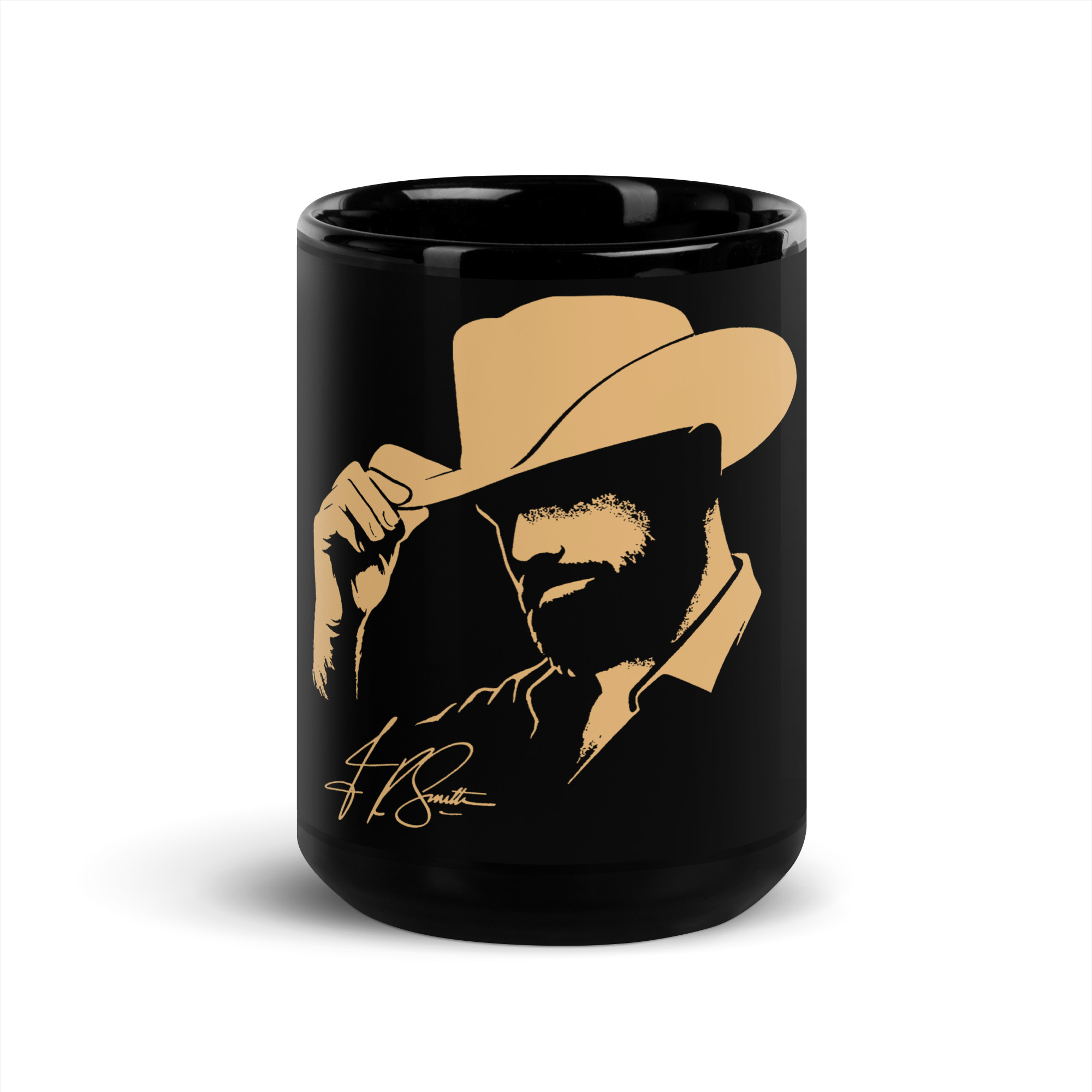 Cowboy Silhouette Black Glossy Mug