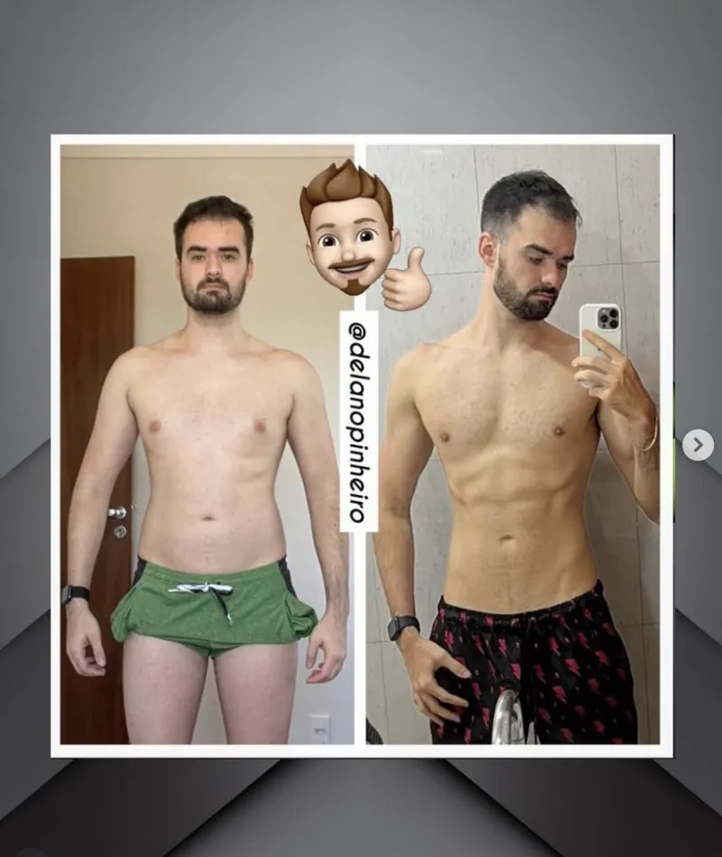 Antes e depois de aluno 6