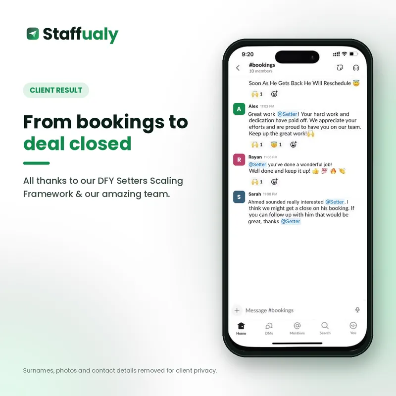 Client result: From bookings to deal closed