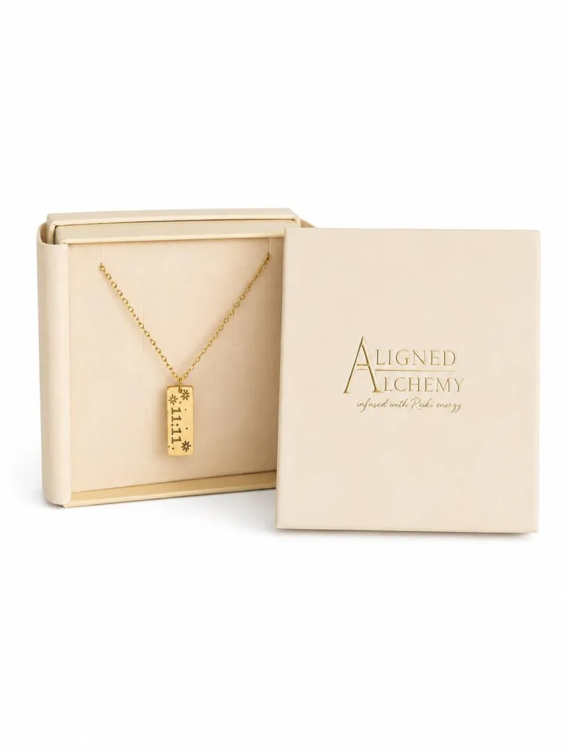 11:11 Angel Number Necklace – Vertical Charm