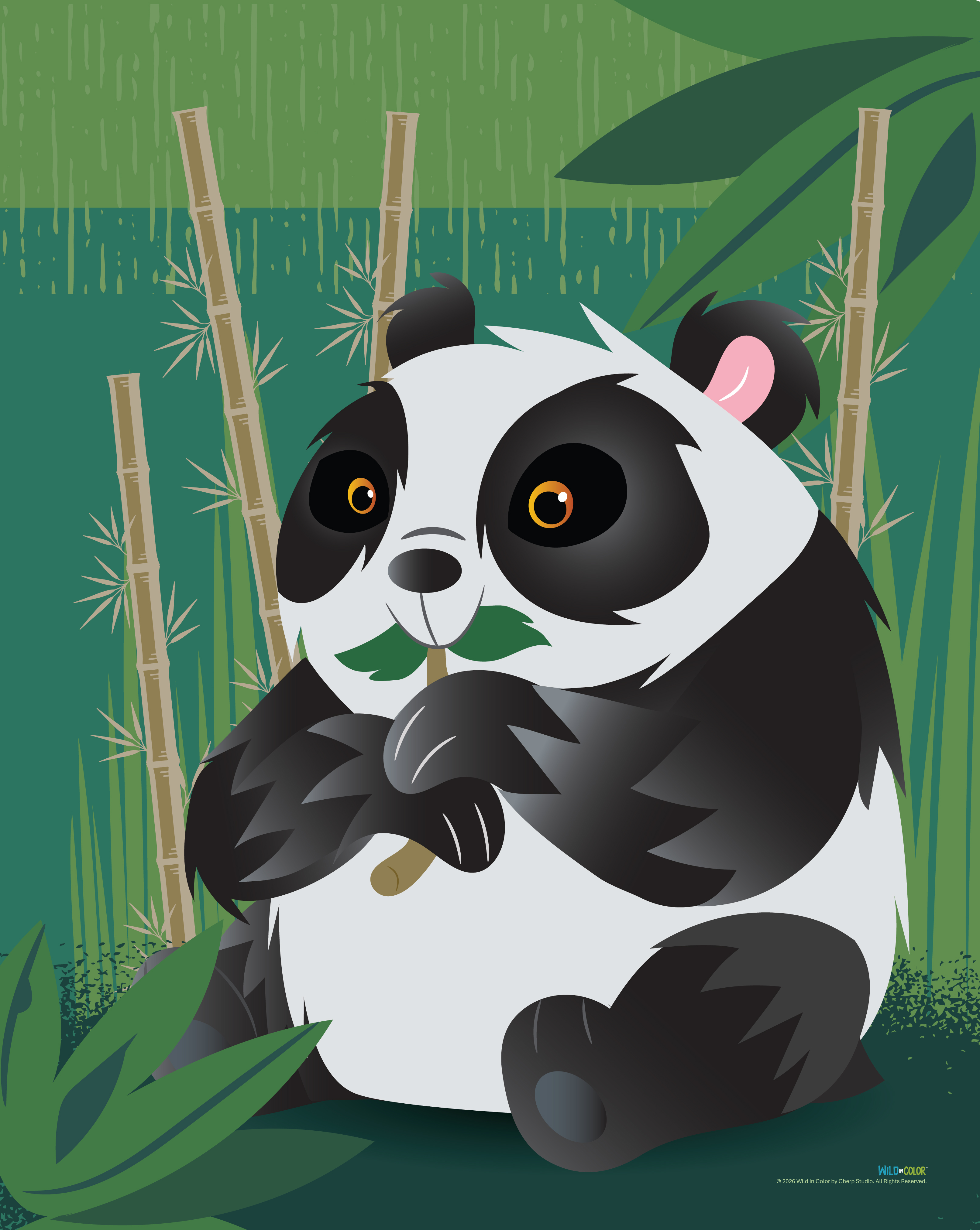 Wild in Color - 100 piece puzzle - Panda