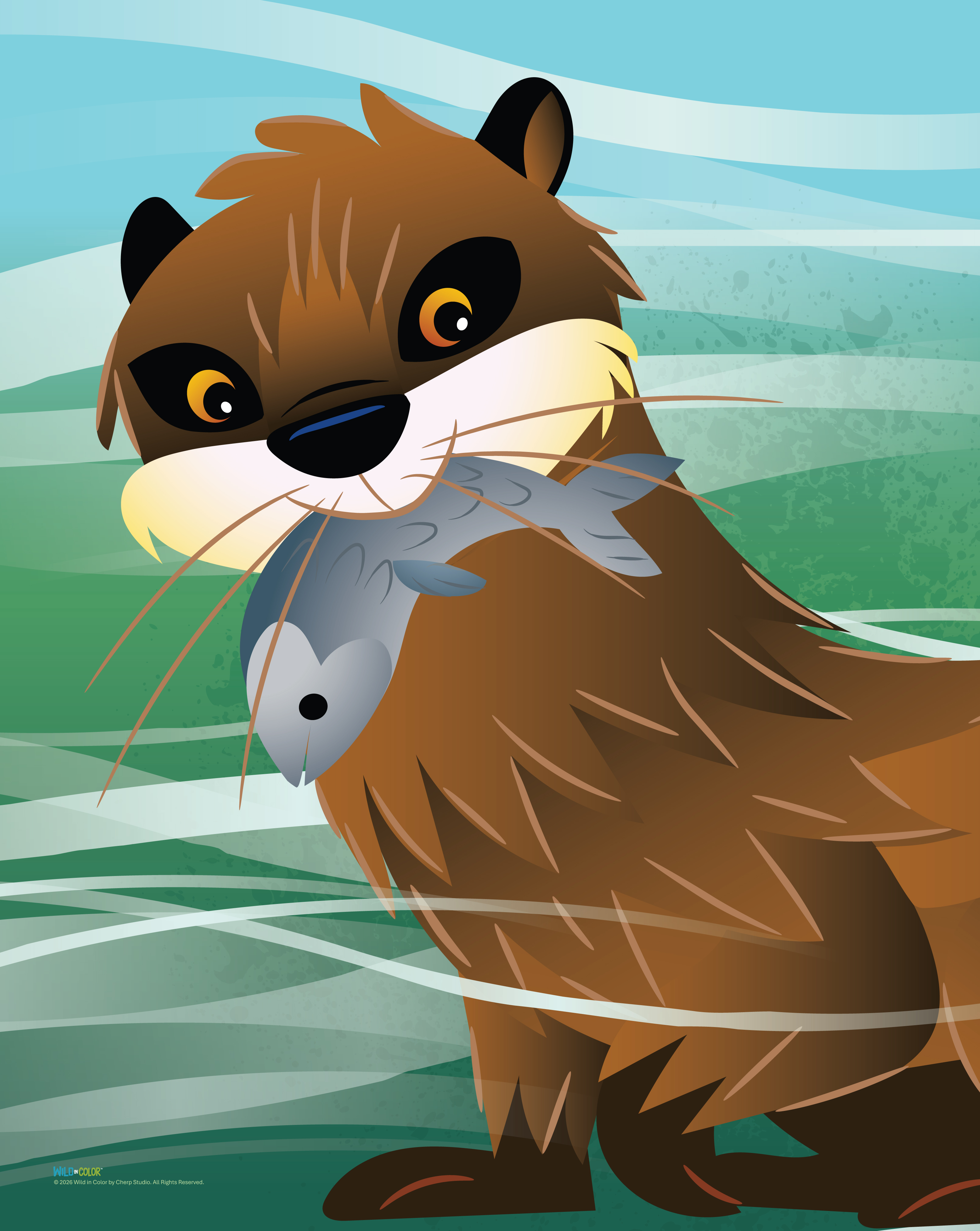 WildinColor - 100 piece puzzle - Otter