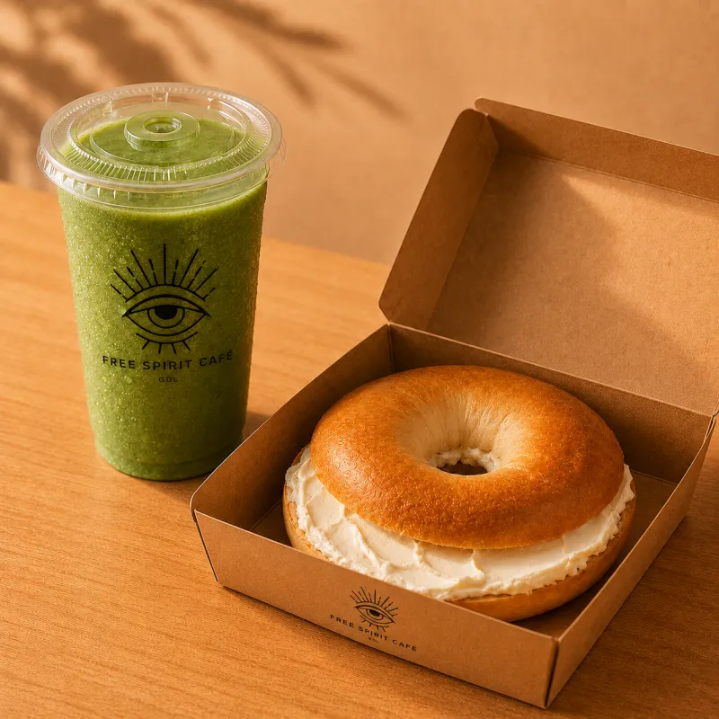 Bagel con queso crema