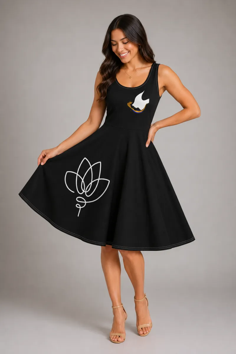Minimalist Vishnu Black Dress