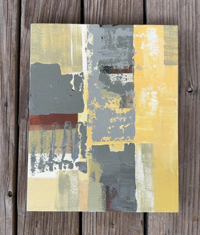Mini Abstract Gray/Ochre
