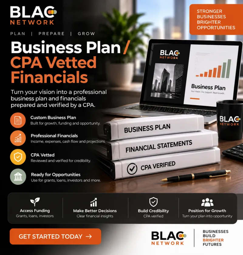 Business Plan/CPA Vetted Financials