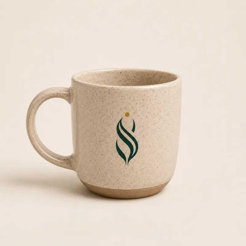 Cream Speckled Ceramic Mug